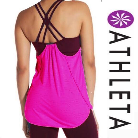 Athleta Tops - Athleta Hidden Agenda Brown Berry Bra Tank